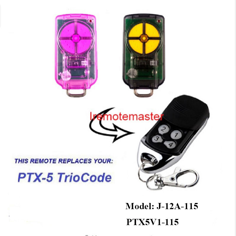 Le haghaidh PTX5 V1 Geata TrioCode Athsholáthar Doras cianda 433.92MHz Cód Rollaithe